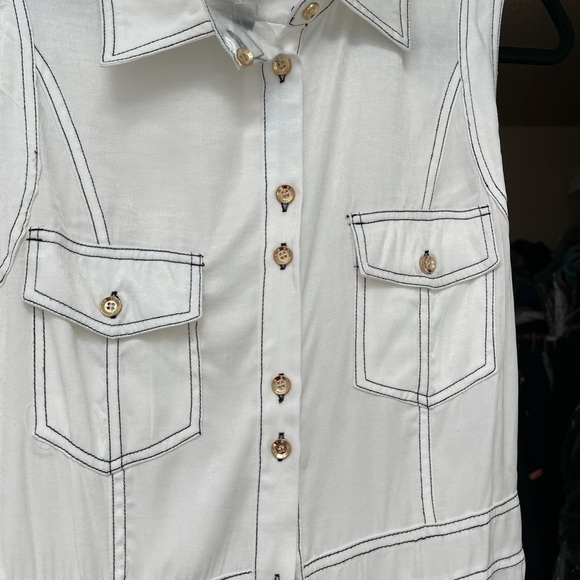 Maxi White Chambray Dress - Picture 5 of 5